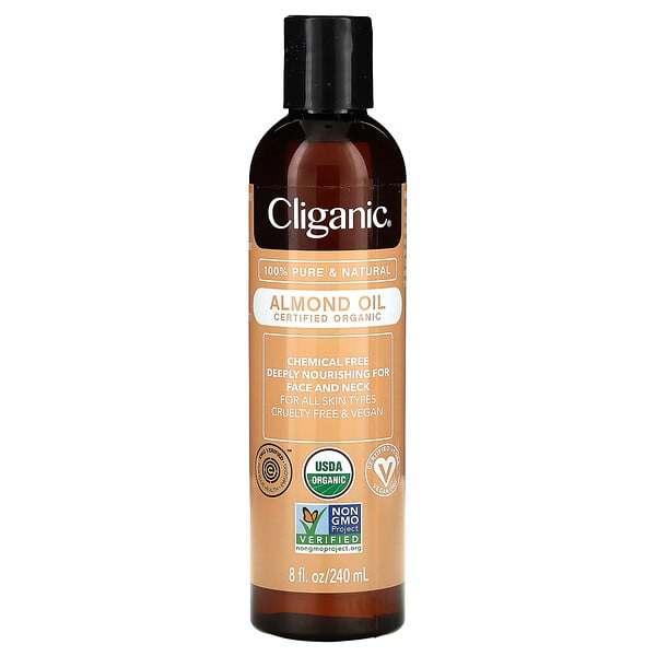 Organic Almond Oil, 8 fl oz (240 ml) Cliganic