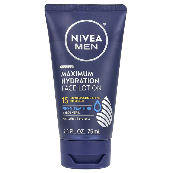 Men, Maximum Hydration Face Lotion, SPF 15, 2.5 fl oz (75 ml) Nivea