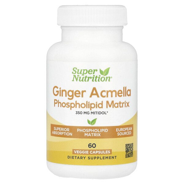 Ginger Acmella Phospholipid Matrix, 350 mg, 60 Veggie Capsules Super Nutrition