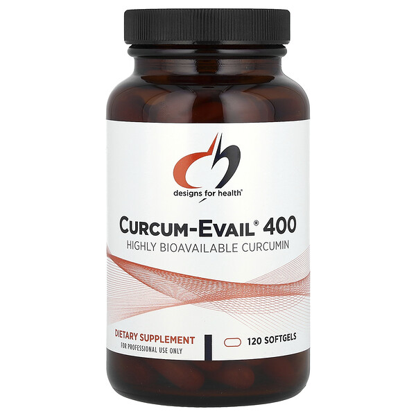 Curcum-Evail® 400, 120 Softgels Designs for Health