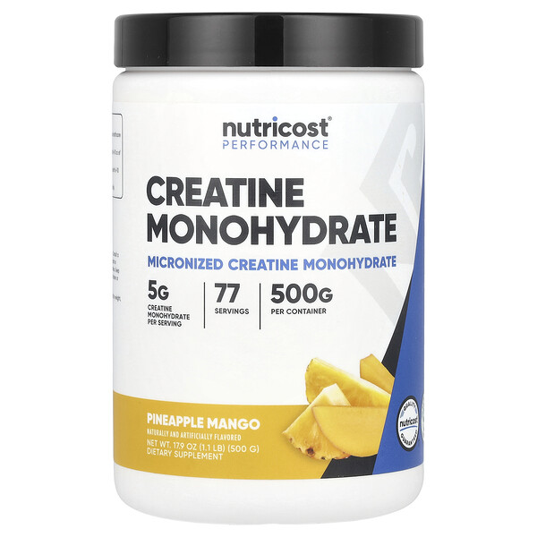 Performance, Creatine Monohydrate, Pineapple Mango, 1.1 lb (500 g) Nutricost