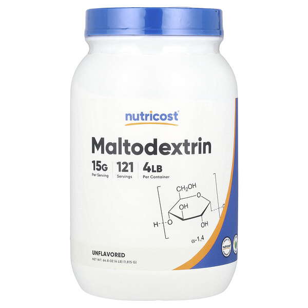 Maltodextrin, Unflavored, 64.8 oz (1,815 g) Nutricost
