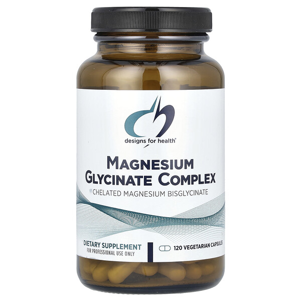 Magnesium Glycinate Complex, 120 Vegetarian Capsules Designs for Health