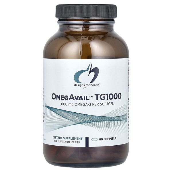 OmegAvail™ TG1000, 1,000 mg, 60 Softgels Designs for Health