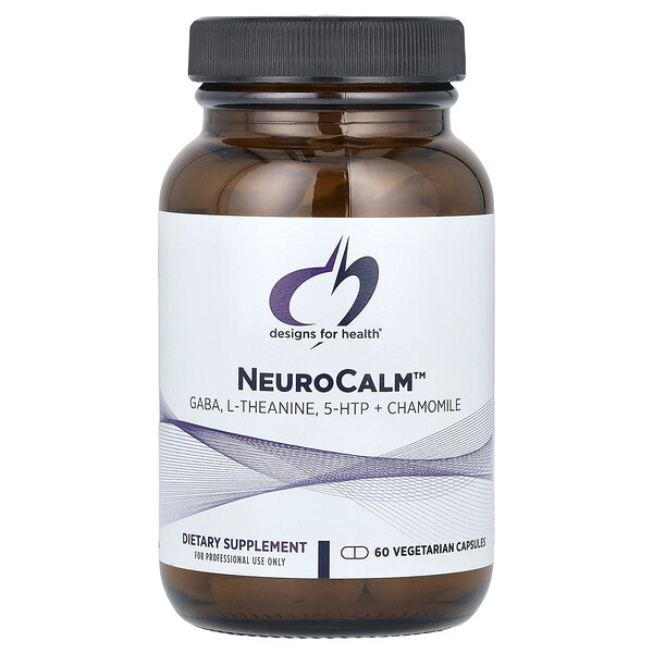 NeuroCalm™, GABA, L-Theanine, 5-HTP + Chamomile, 60 Vegetarian Capsules Designs for Health
