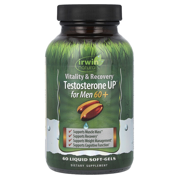 Testosterone UP for Men 60+, 60 Liquid Softgels Irwin Naturals