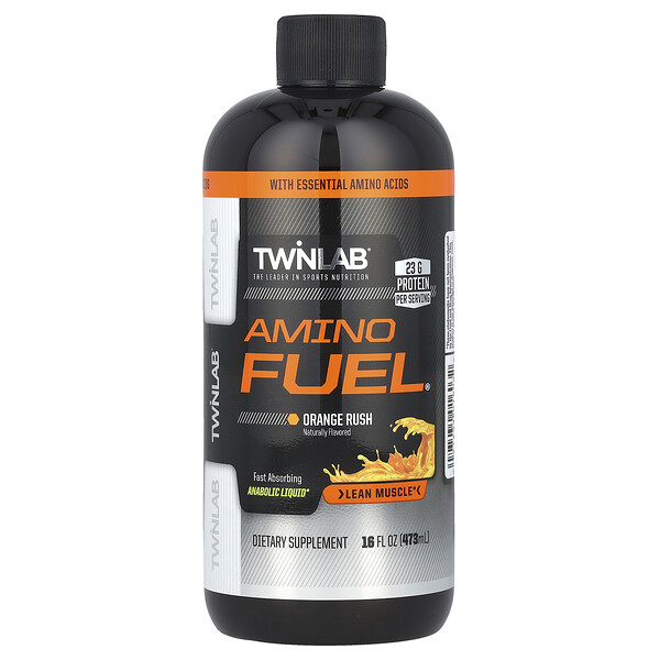 Amino Fuel, Orange Rush, 16 fl oz (473 ml) Twinlab