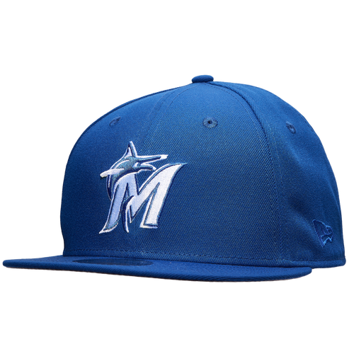 Кепка Marlins 59Fifty с фиксированной посадкой, стильная и легкая, из высококачественного мягкого полиэстера New Era