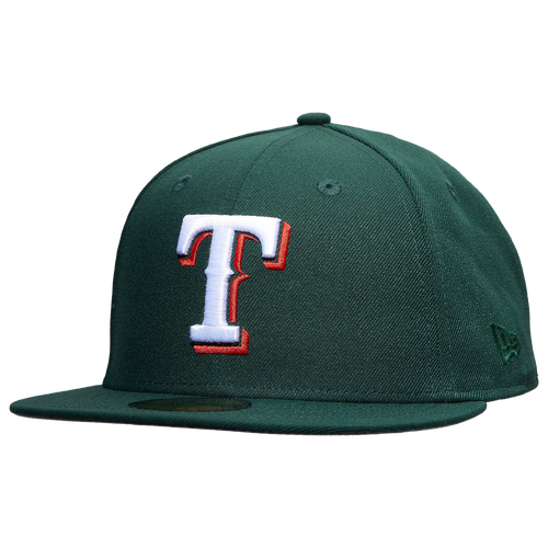 Бейсболка Rangers 59Fifty, регулируемая, 100% полиэстер, идеальна для игр New Era