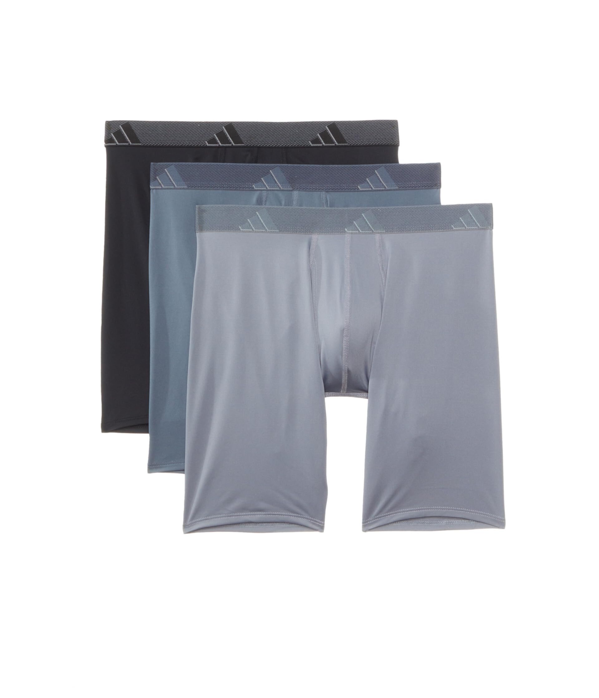 Мужские Трусы Adidas Athletic Fit Microfiber Long Boxer Brief 3-Pack Adidas