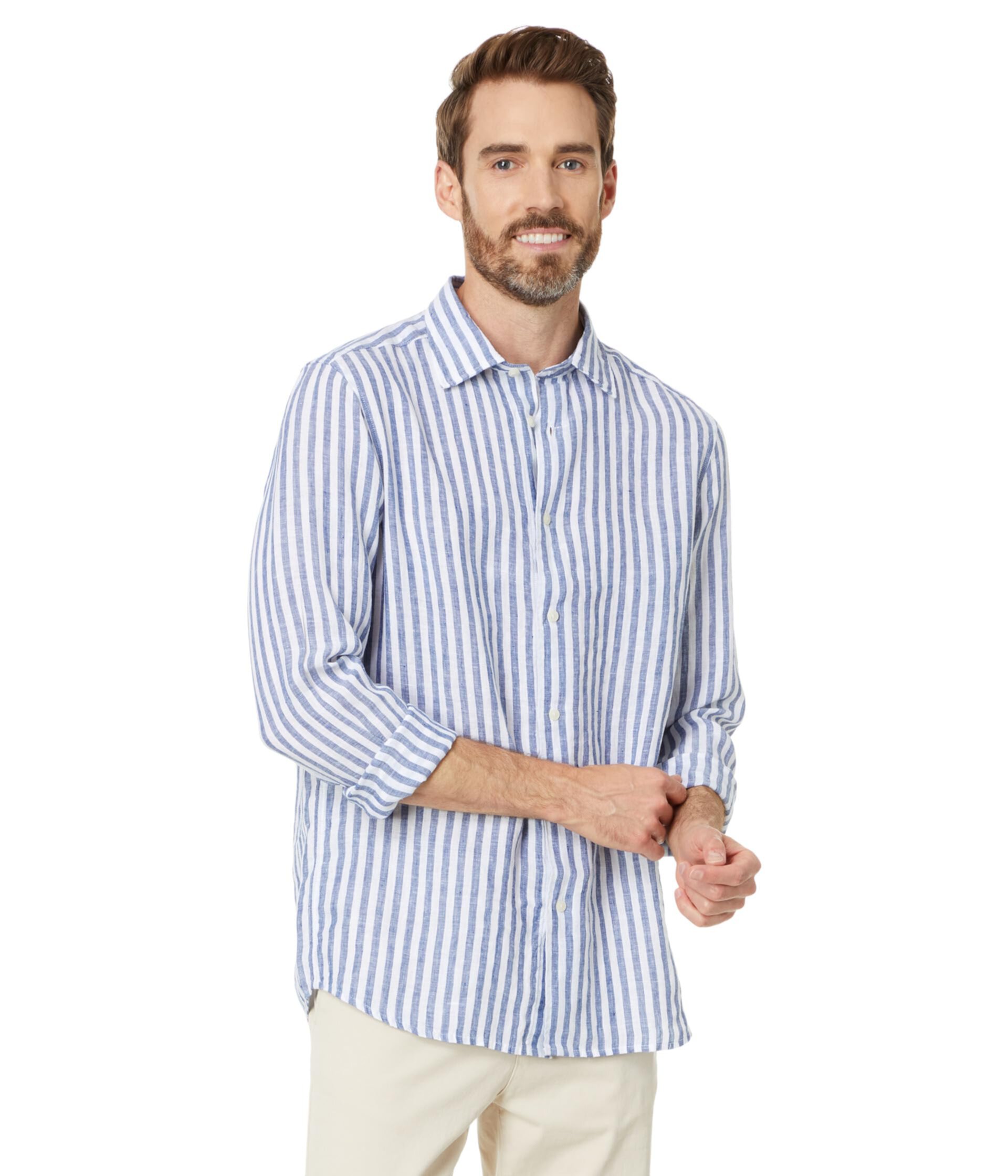 Мужская Повседневная рубашка Vineyard Vines Stripe Linen Tisbury Vineyard Vines