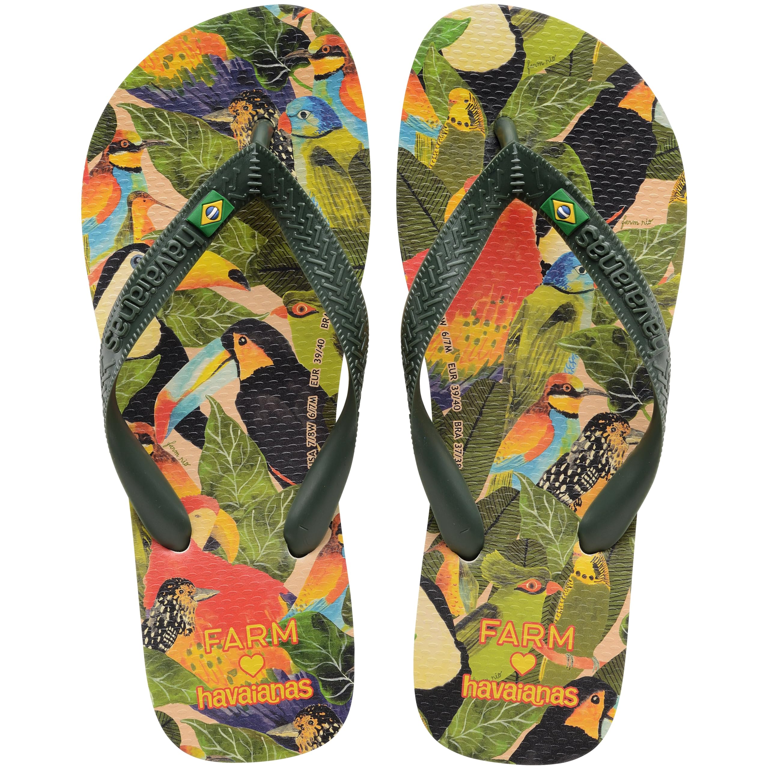 Женские Шлепанцы Havaianas Farm Rio Passaros Havaianas