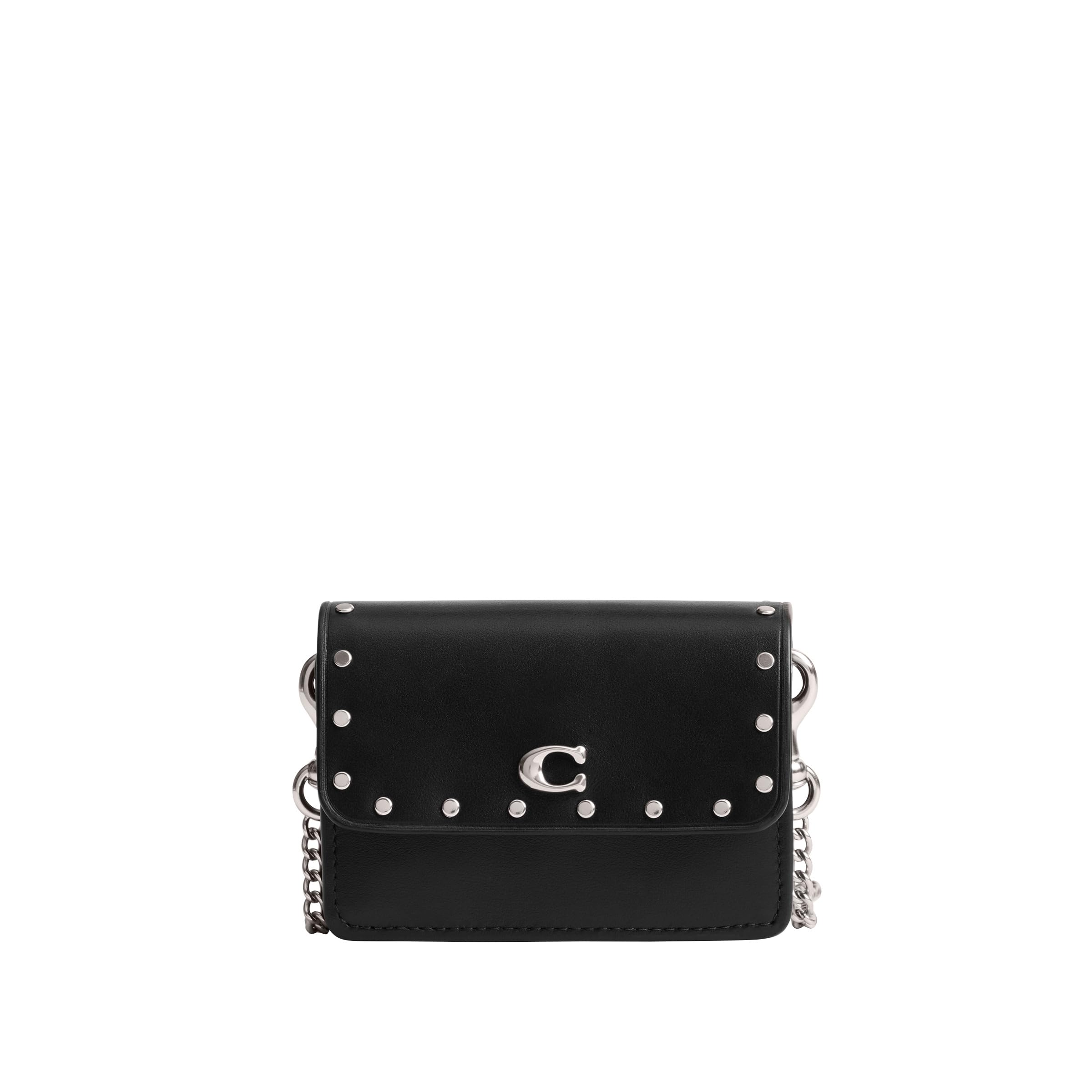 Essential Half Flap Card Case with Rivets COACH