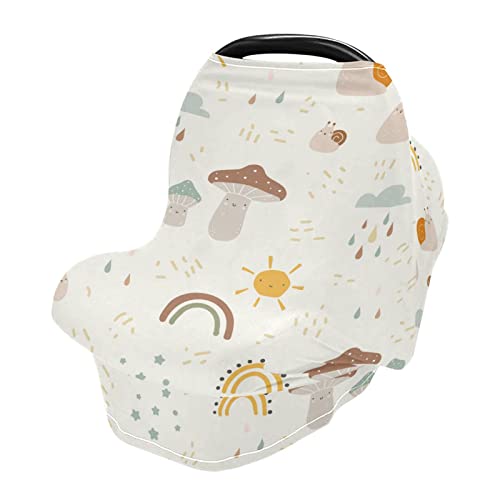 Cute Dragon Baby Car Seat Covers for Newborn, Breathable Nursing Cover for Breastfeeding Moms, Baby Stroller/Shopping Cart/Stretchy Carseat Cover for Boy & Girl Kigai