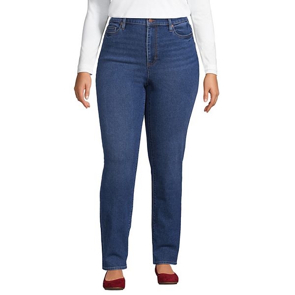 Женские Джинсы skinny Lands' End Recover High Rise Straight Leg Lands' End