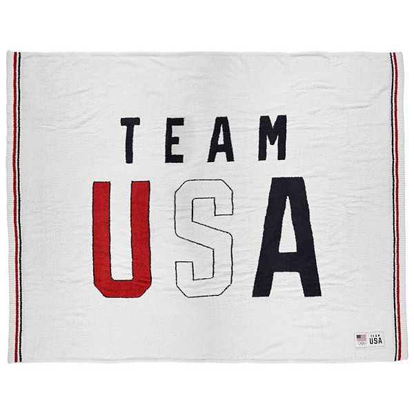 Плед CozyChic Team USA, двухсторонний дизайн, 137 x 183 см, 100% полиэстер Barefoot Dreams