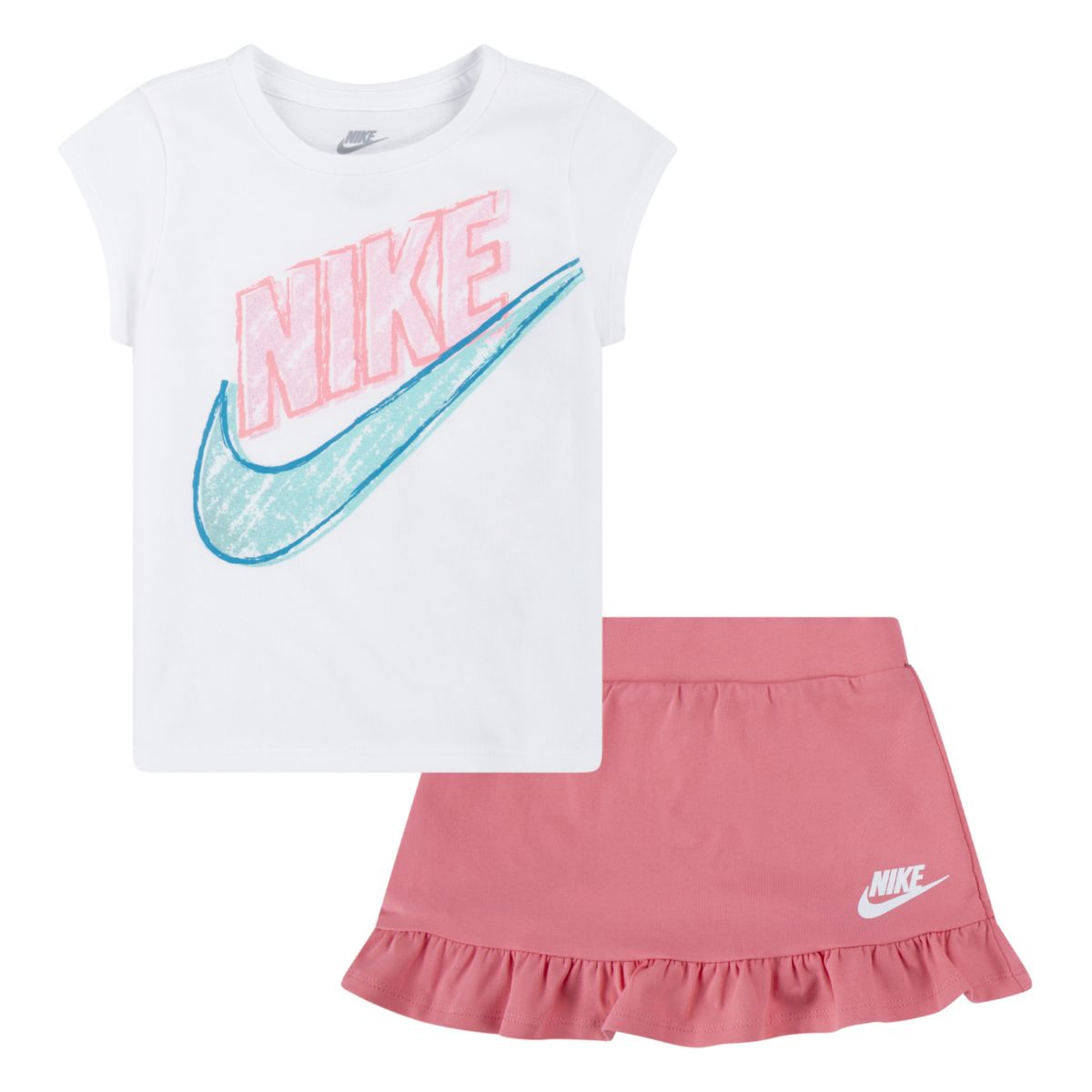 Детский комплект одежды для девочек Nike Futura: футболка и юбка-шорты Nike