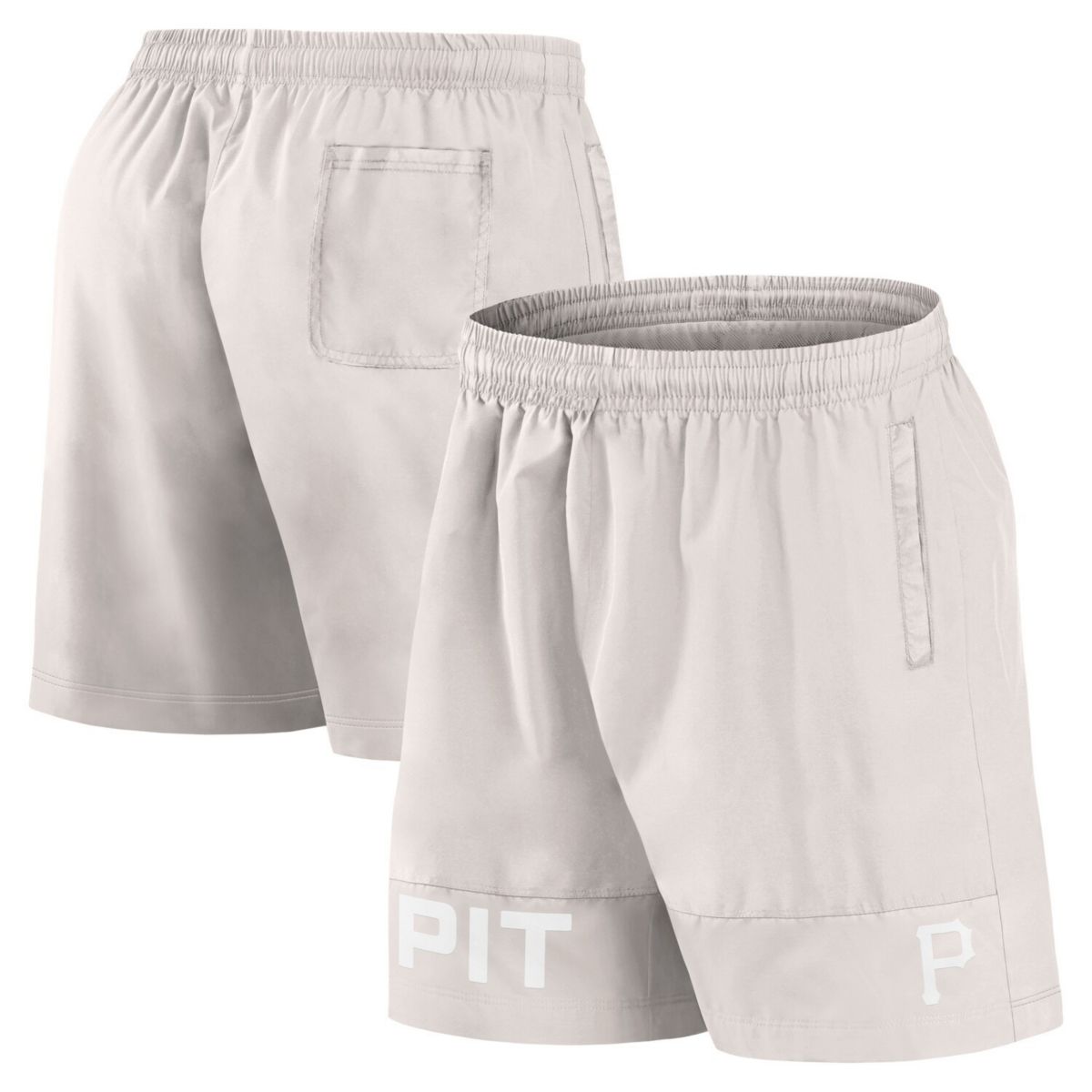 Men's Fanatics Signature Cream Pittsburgh Pirates Elements Swim Shorts Fanatics Signature