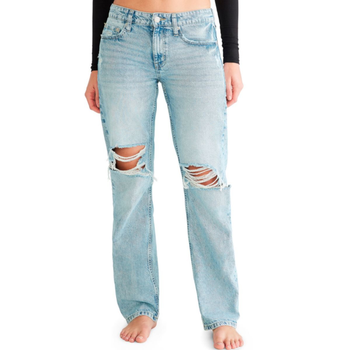 Juniors’ Aeropostale Distressed Low-Rise Baggy Jeans AEROPOSTALE