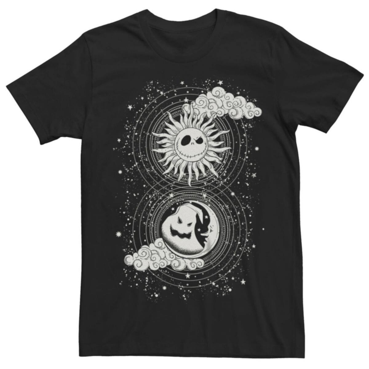 Disney's The Nightmare Before Christmas Juniors' Jack Skellington & Oogie Boogie Celestial Graphic Tee Disney