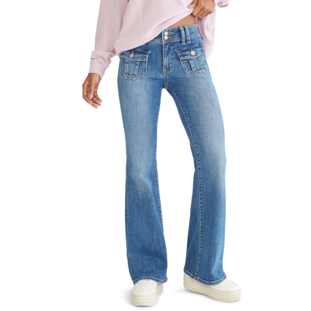 Juniors’ Aeropostale Fashion Pocket Low-Rise Flare Jeans AEROPOSTALE