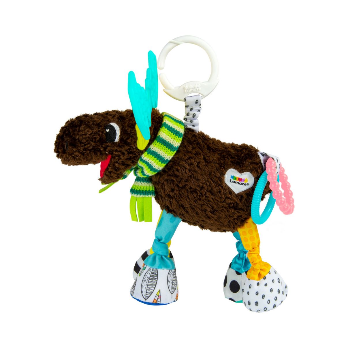 Lamaze Mortimer The Moose Crinkling Teething Baby Toy Lamaze