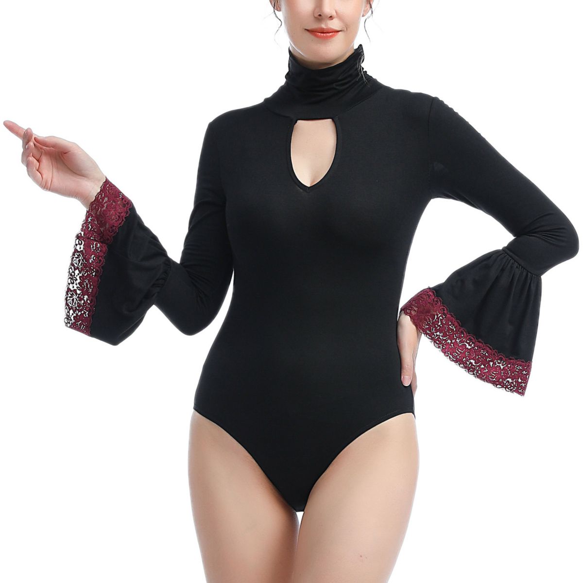 Women's Phistic Cut Out Bell Sleeve Bodysuit Phistic