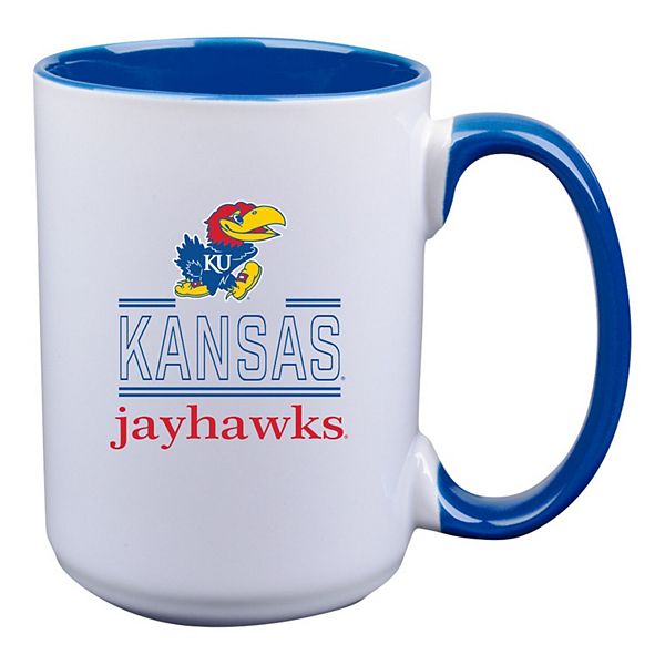 Kansas Jayhawks 15oz. Classic Crew Inner Color Ceramic Mug The Memory Company