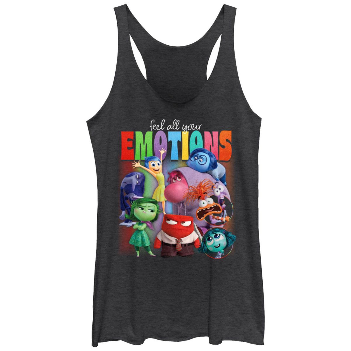 Disney / Pixar's Inside Out 2 Feel All Your Emotions Juniors' Graphic Racerback Tank Top Disney