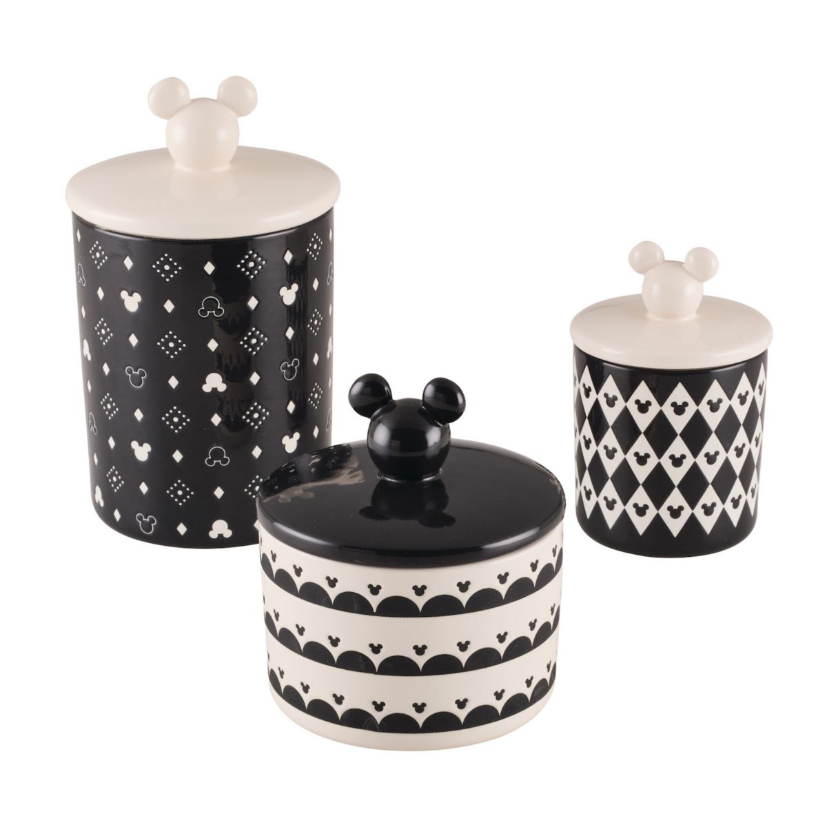 Disney Home Monochrome 3-pc. Ceramic Jar Set Disney Home