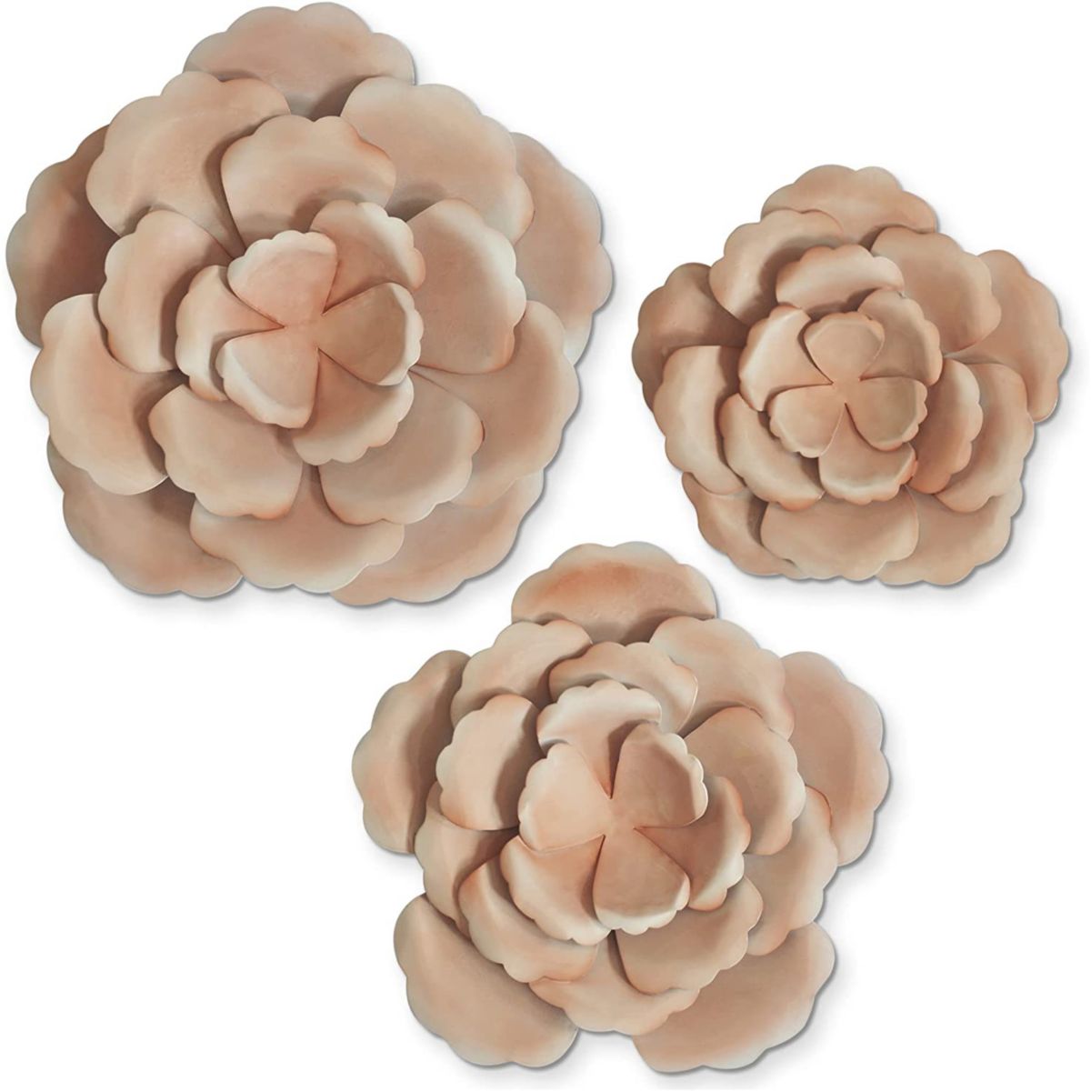 Americanflat Metal Wall Decor Three Flower Set Americanflat