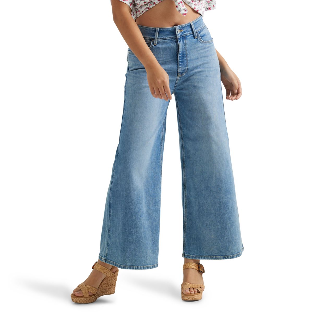 Women's Wrangler A-Line Crop Wide Leg Highrise Jeans Wrangler