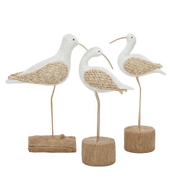 Stella & Eve Polystone 3-Piece Bird Sculpture Set Table Decor Stella & Eve