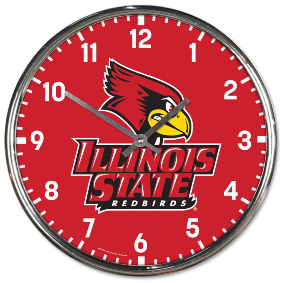 WinCraft Illinois State Redbirds Chrome Wall Clock Unbranded