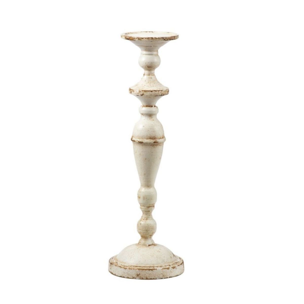 16&#34; Beige Rustic Cassia Medium Pillar Candleholder A&B Home