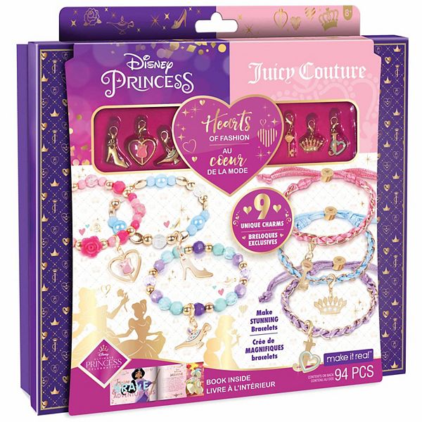 Детские товары для творчества Make It Real Набор для создания браслетов Disney Princess Juicy Couture Hearts of Fashion Make It Real