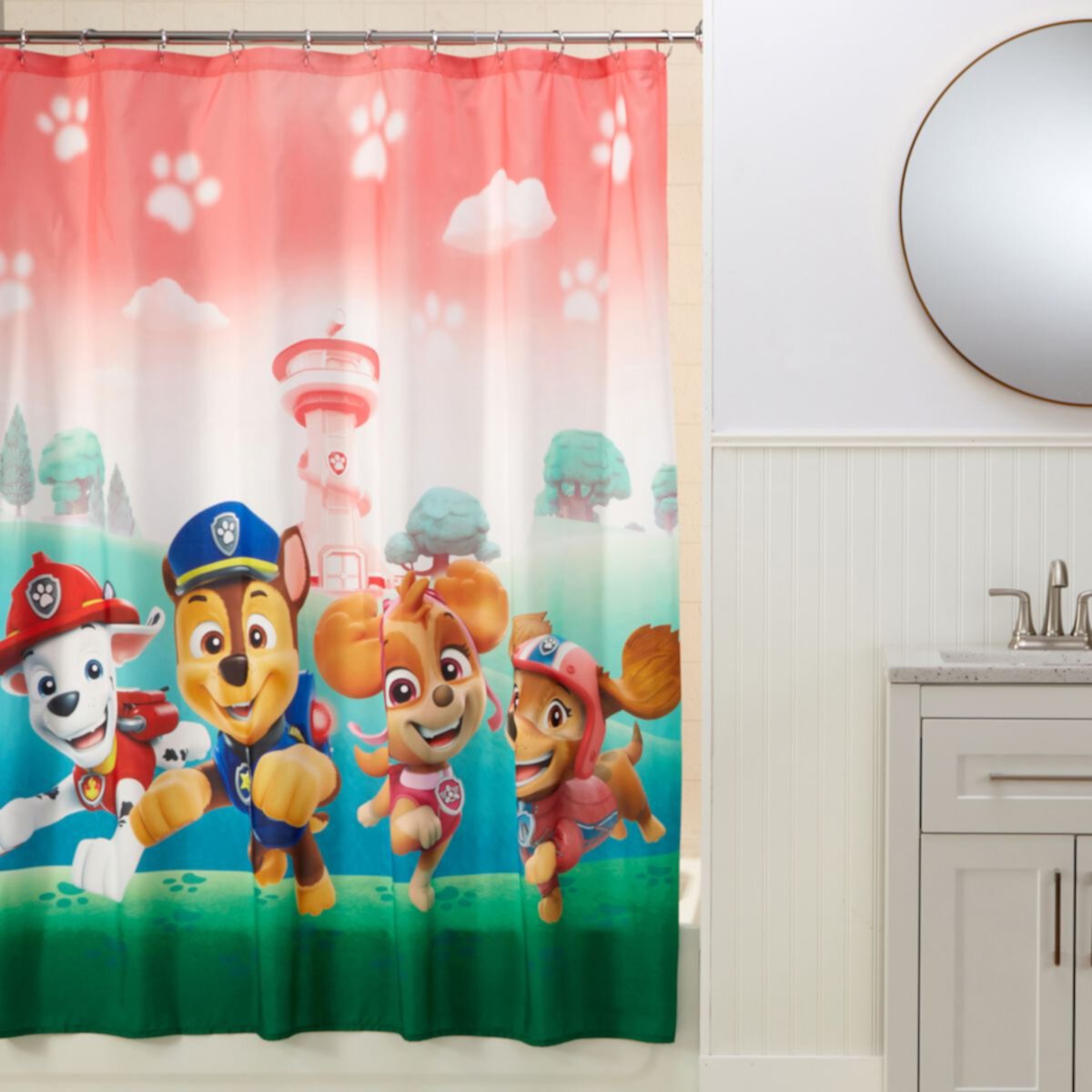 PAW Patrol Skye & Friends Adventure Bay Shower Curtain Paw Patrol