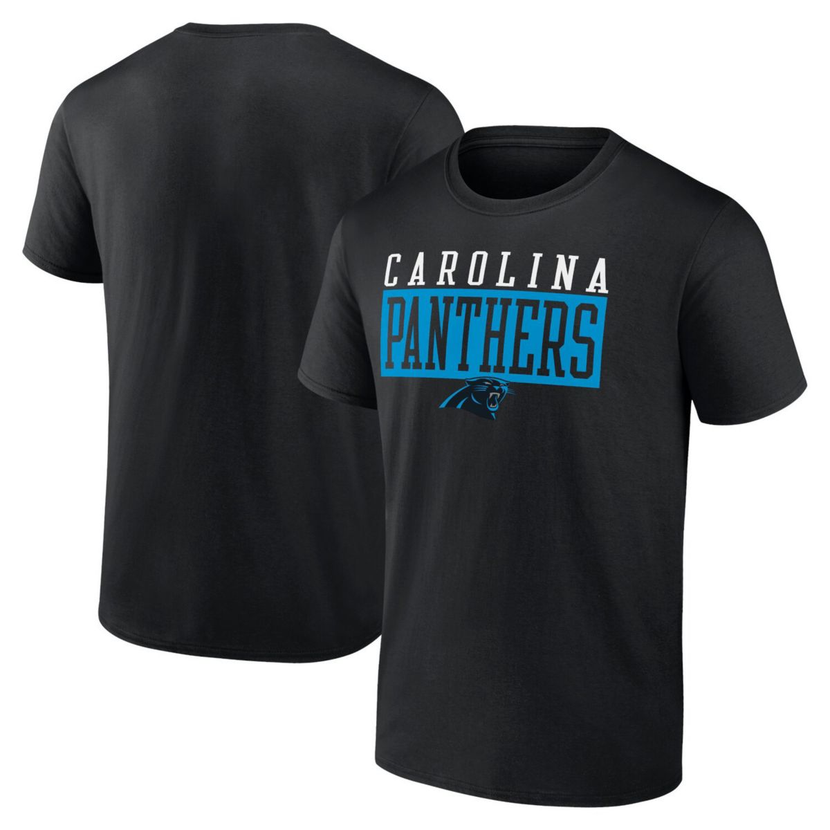 Men's Fanatics Black Carolina Panthers Head to Beat T-Shirt Fanatics Brands - White Label