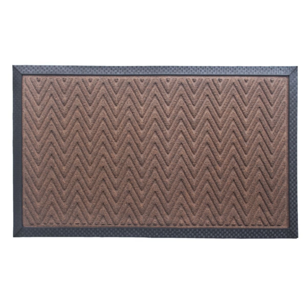 RugSmith Basic Zigzag Geo Print Doormat RugSmith