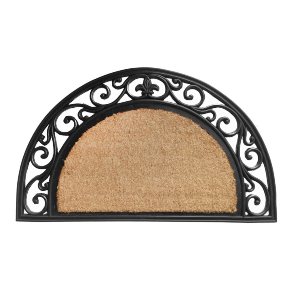 RugSmith Semi-Circle Faux Ironwork Border Doormat RugSmith