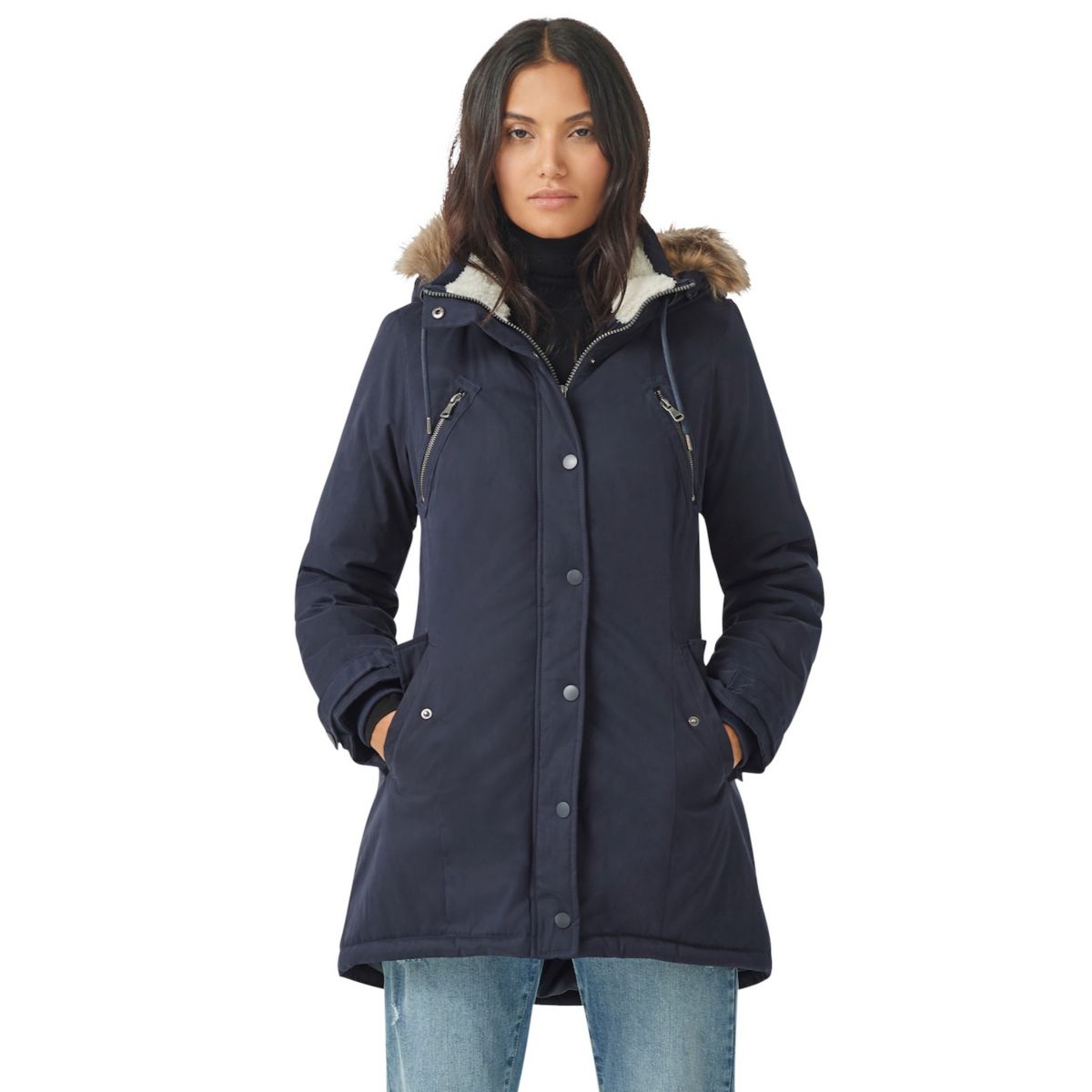 Ellos Women's Plus Size Modern A-line Parka Ellos