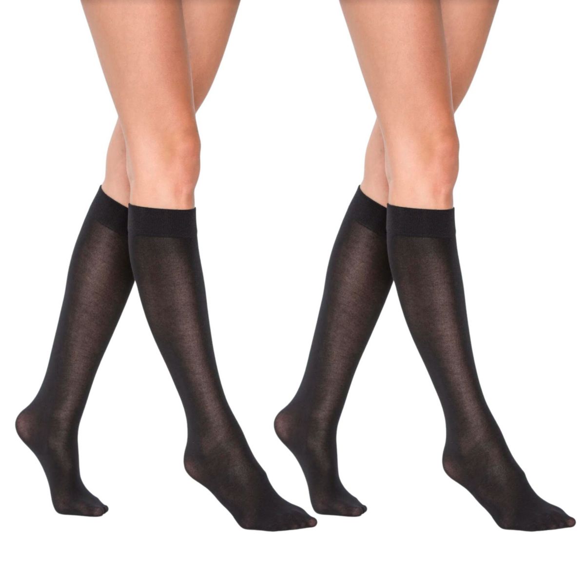LECHERY® Velvety Silky Opaque 2 Pairs of Knee-highs Lechery