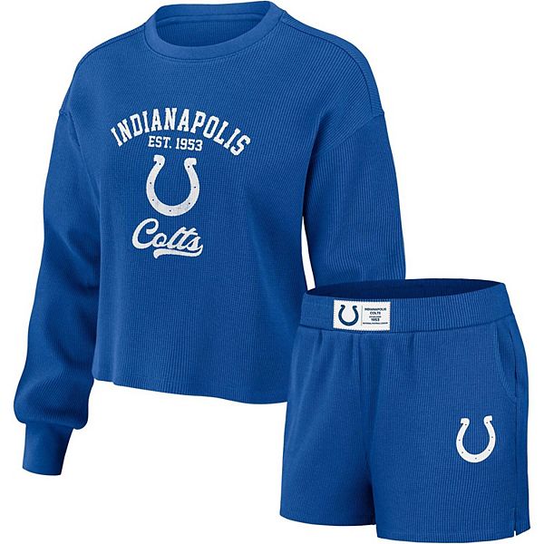 Женский комплект: футболка с длинным рукавом и шорты WEAR by Erin Andrews цвет Royal, Indianapolis Colts Unbranded