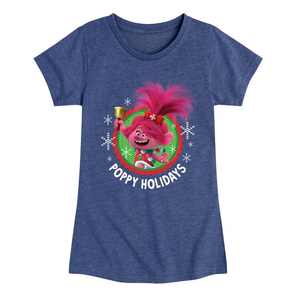 Футболка Dreamworks Для девочек Trolls Poppy Holiday Graphic Tee Dreamworks