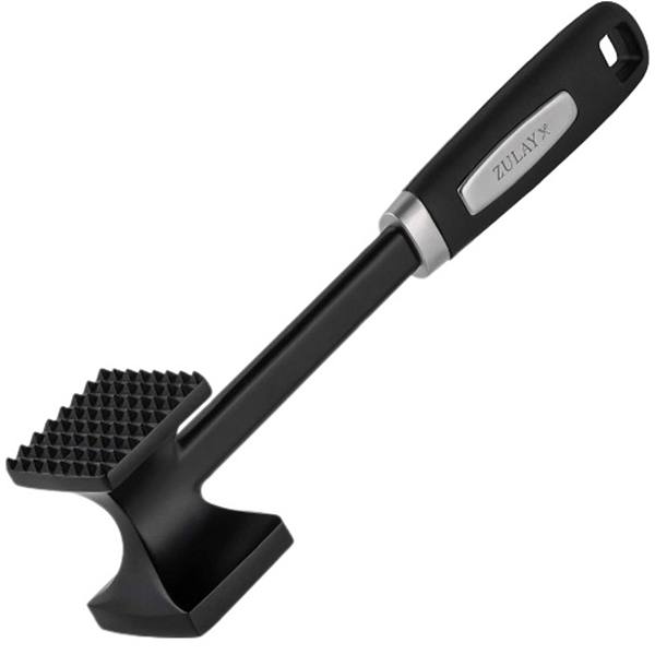 Zulay Kitchen Meat Tenderizer Hammer (Black) - 10 Inch Zulay