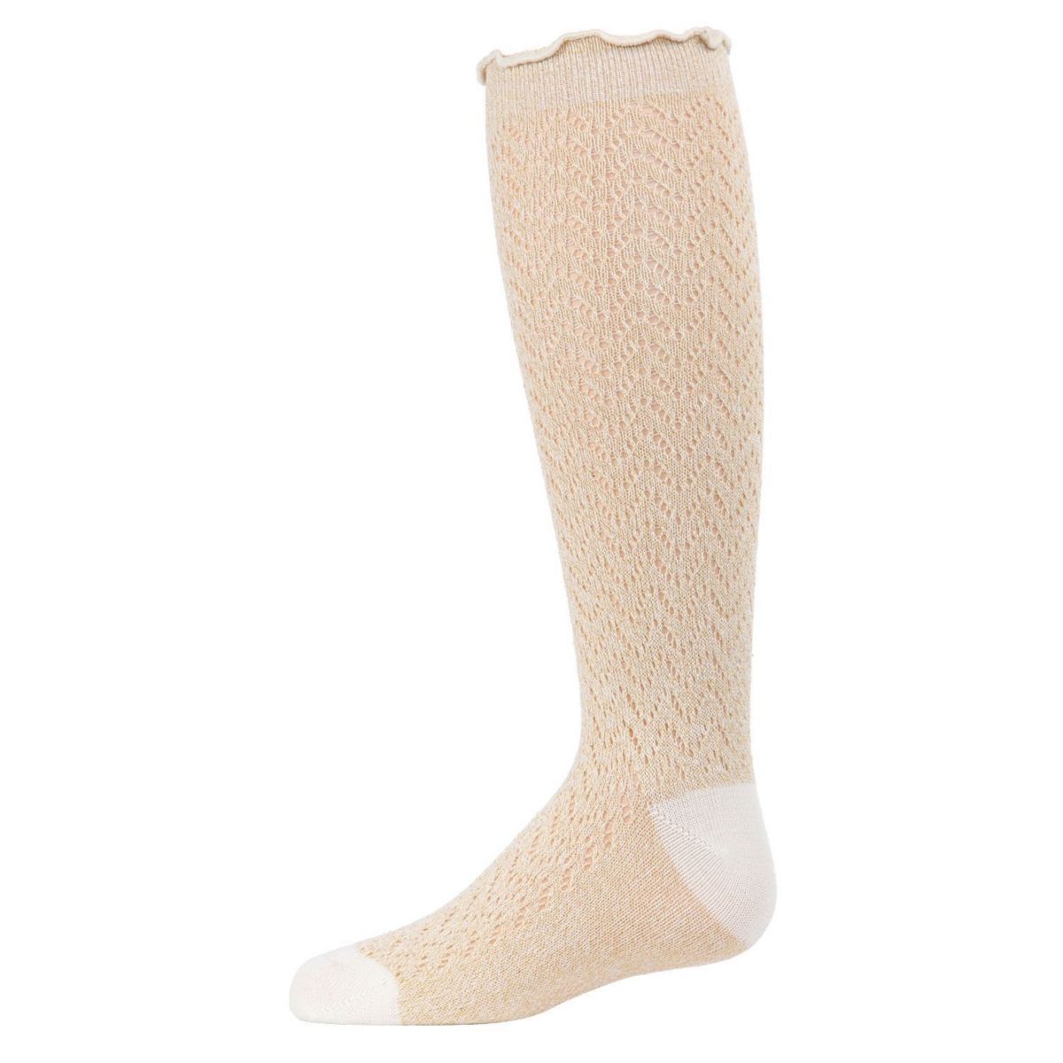 Носки MEMOI Для девочек Open Work Shimmer Cotton Blend Knee High Socks MEMOI