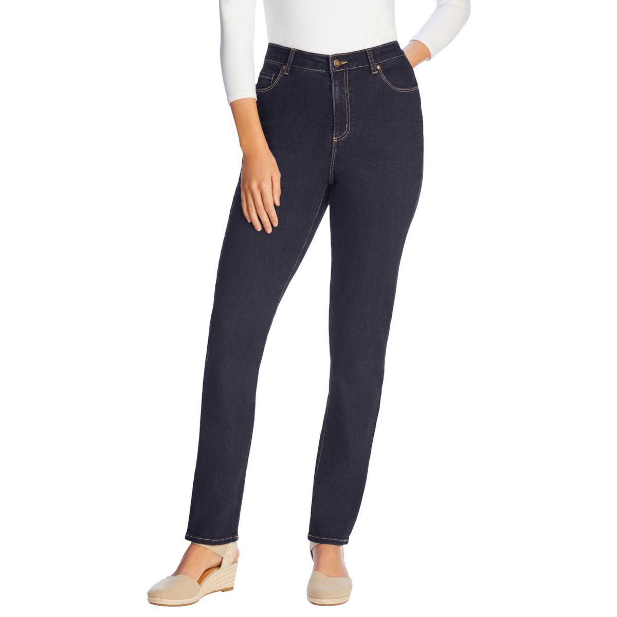 Woman Within Women's Plus Size Tall Comfort Curve Straight-leg Jean Woman Within