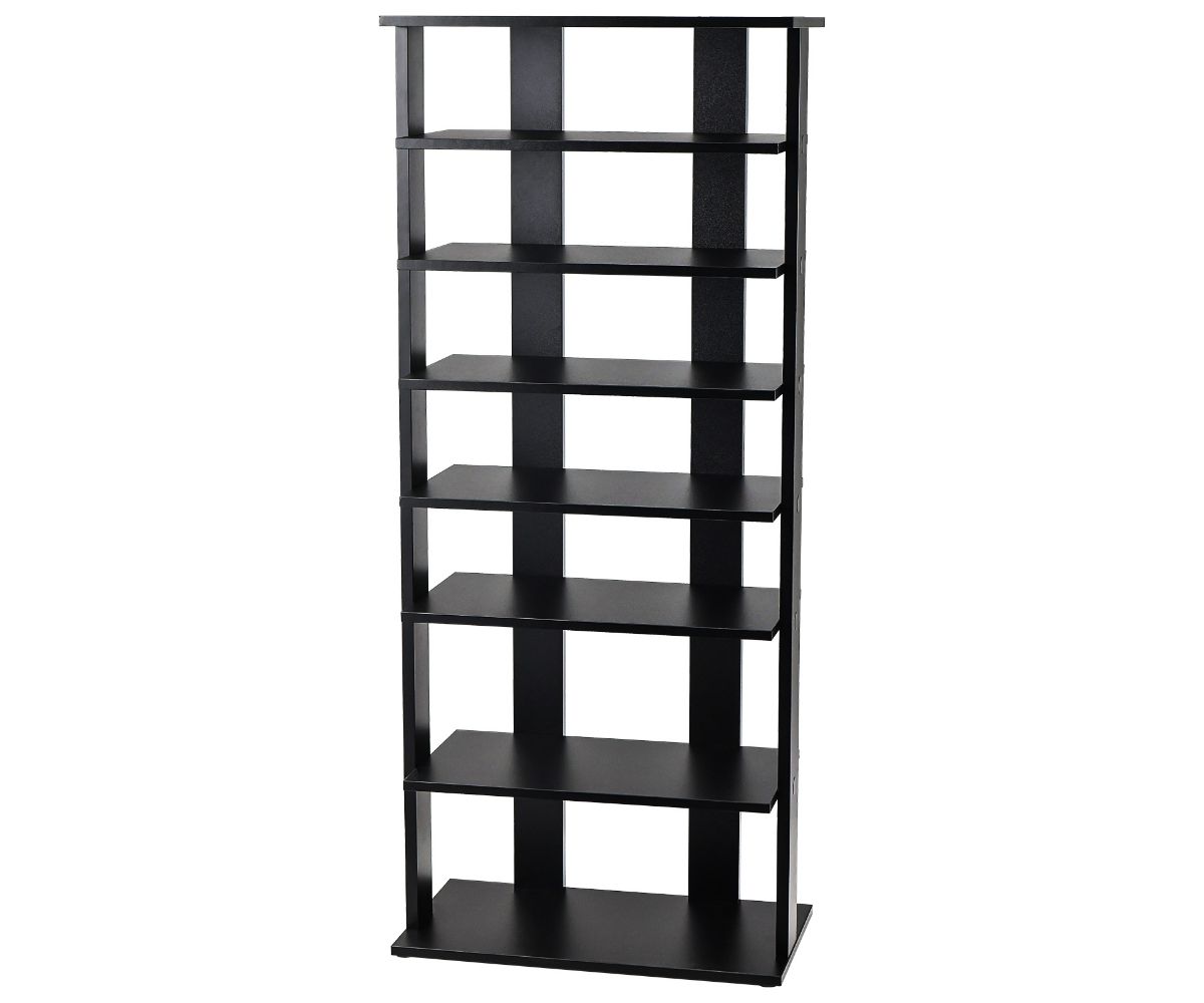 7 Tier Dual Shoe Rack Free Standing Shelves Storage Shelves Concise Slickblue