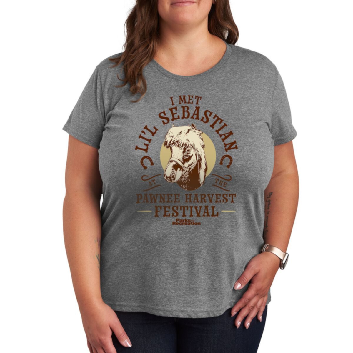 Plus Parks and Recreation Lil Sebastian Graphic Tee Licensed Character