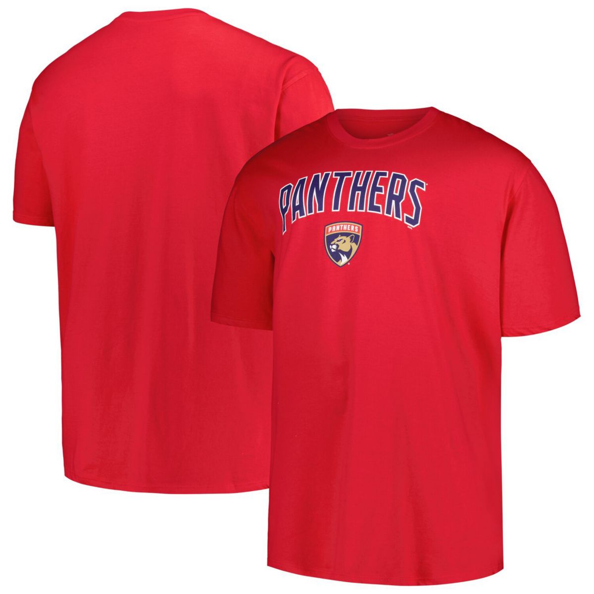 Men's Profile Red Florida Panthers Big & Tall Arch Over Logo T-Shirt Profile